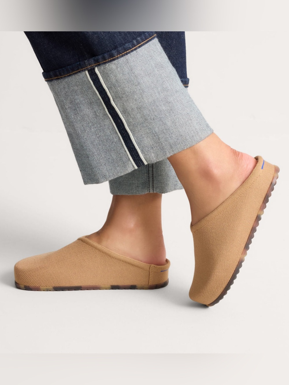 Rothy’s The Casual Clog Merino Wool Butternut Beige Size 10